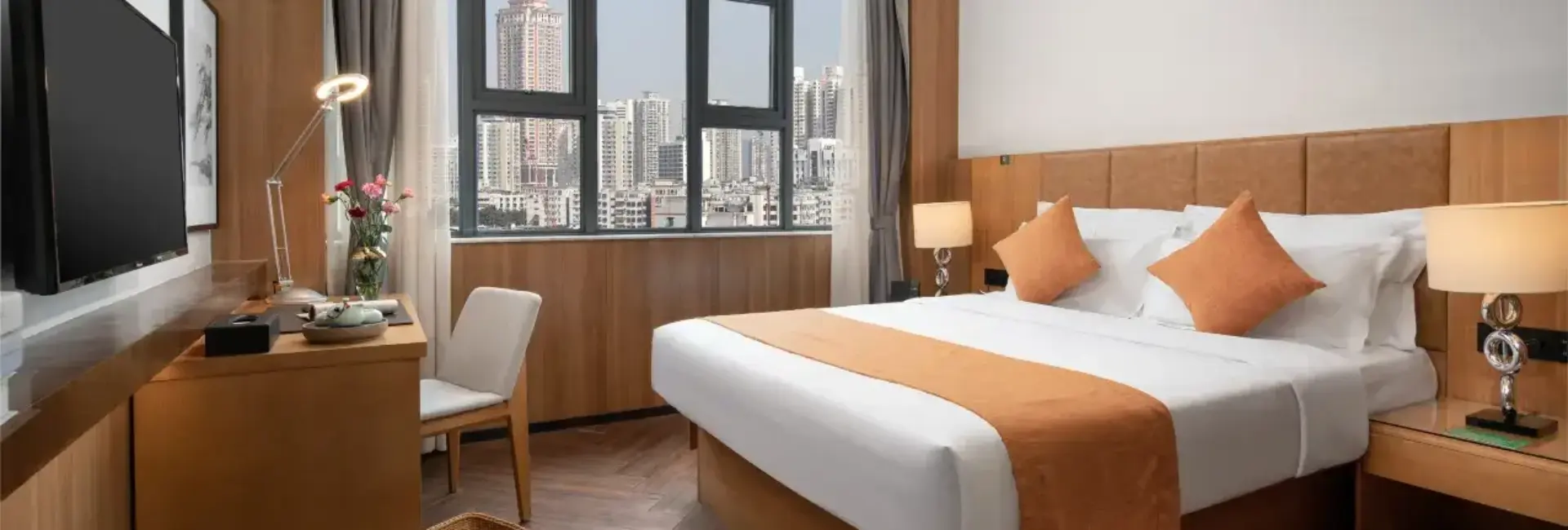 VIP-Business-Zimmer (Kung-Fu-Teeservice + Minikühlschrank)